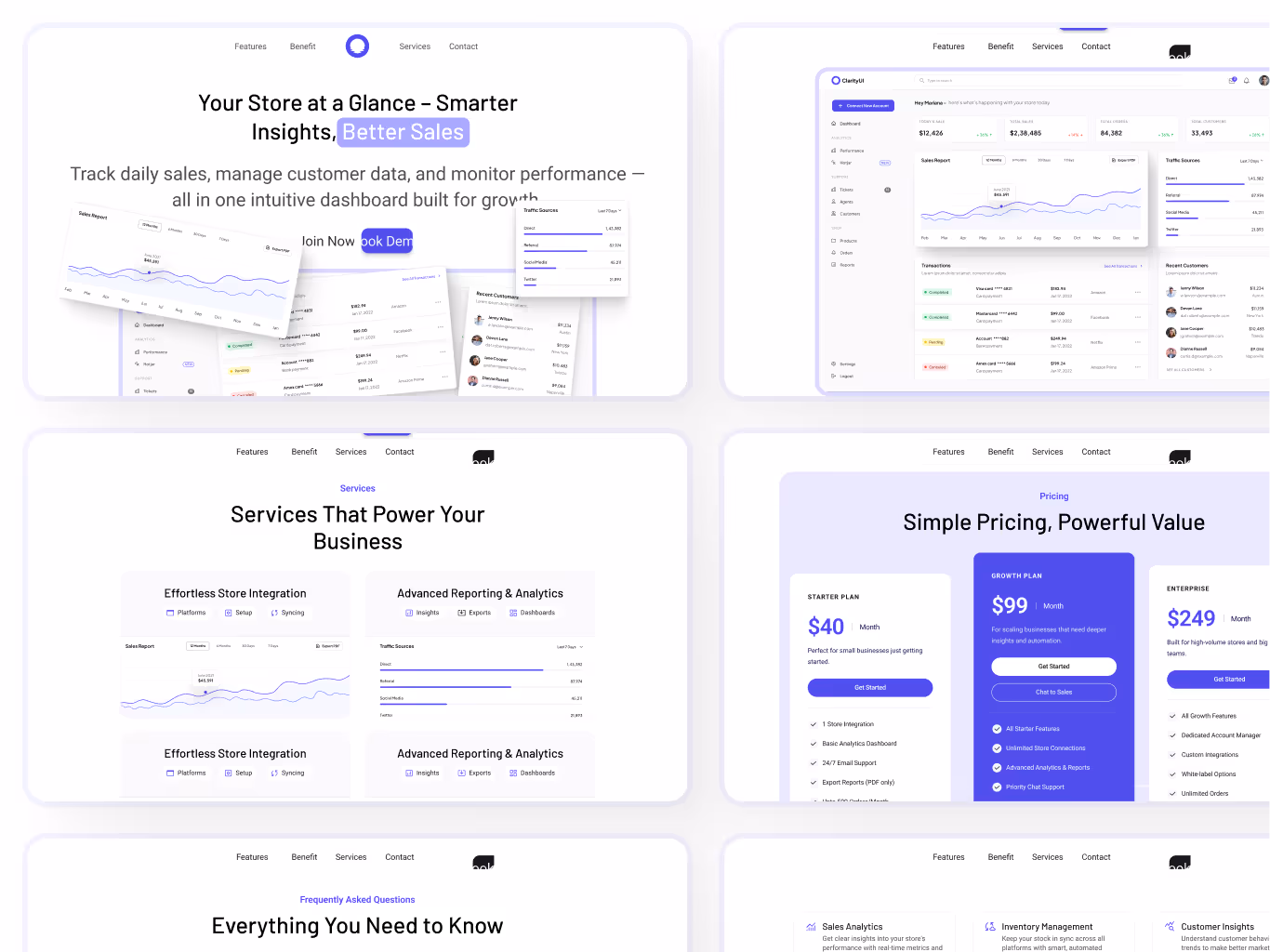 Screenshot of the SaaS product's analytics dashboard displaying real-time data insights